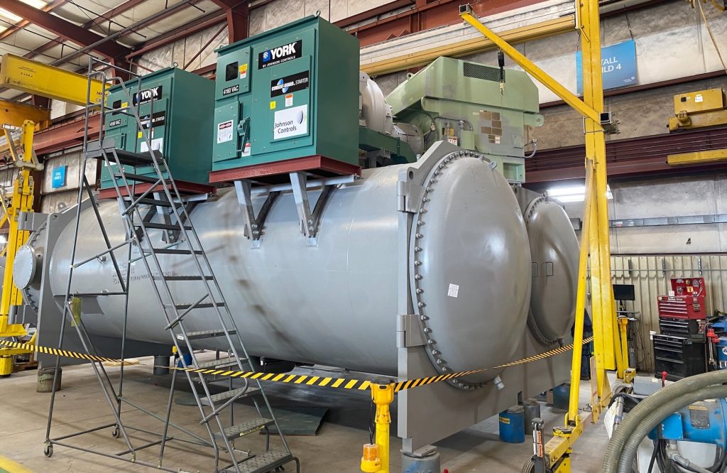 New Chiller Being Pressure Tested