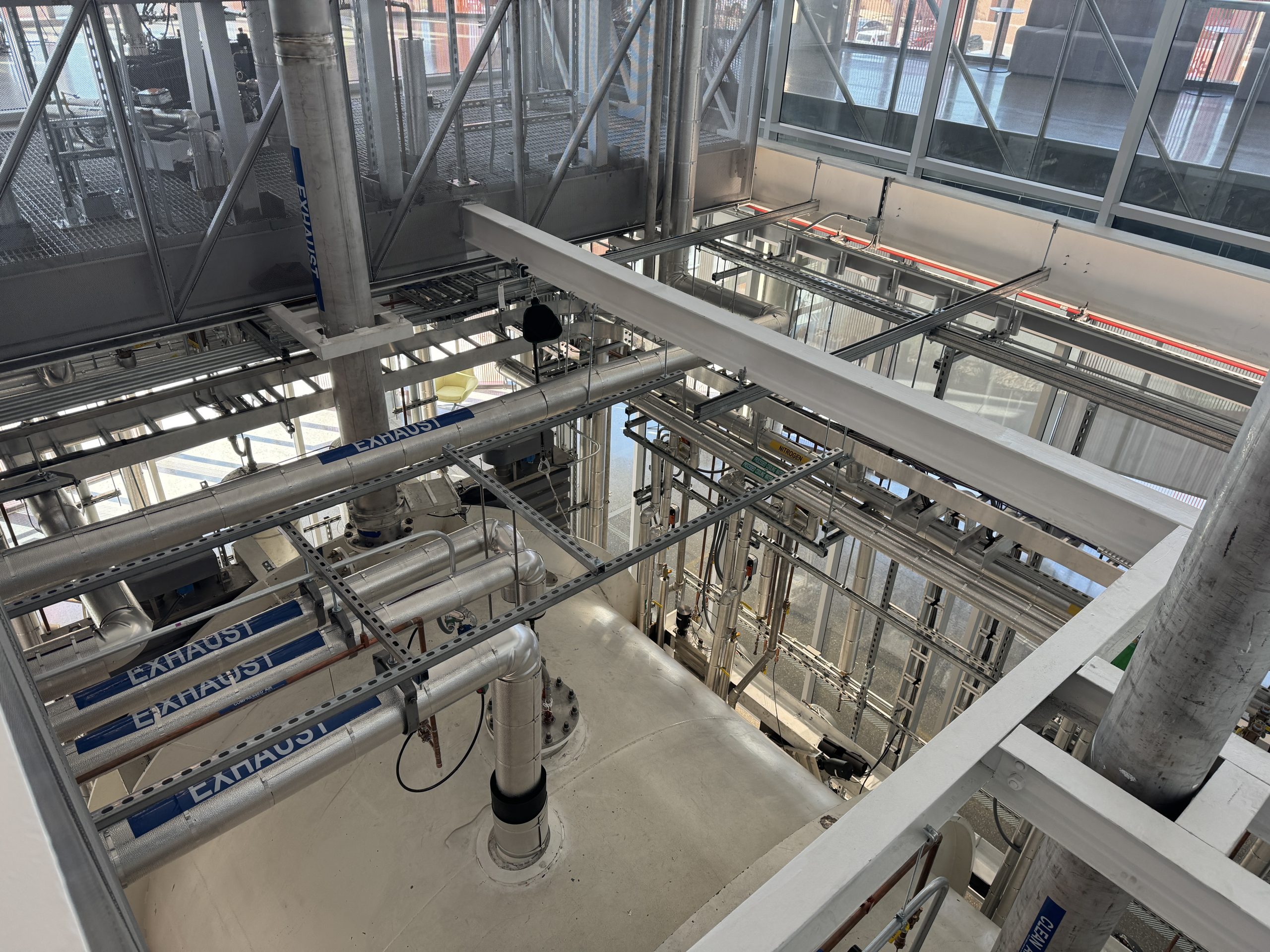 Top side of chamber
